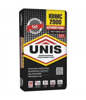 Клей плиточный ЮНИС 2000 черный (25 кг)
