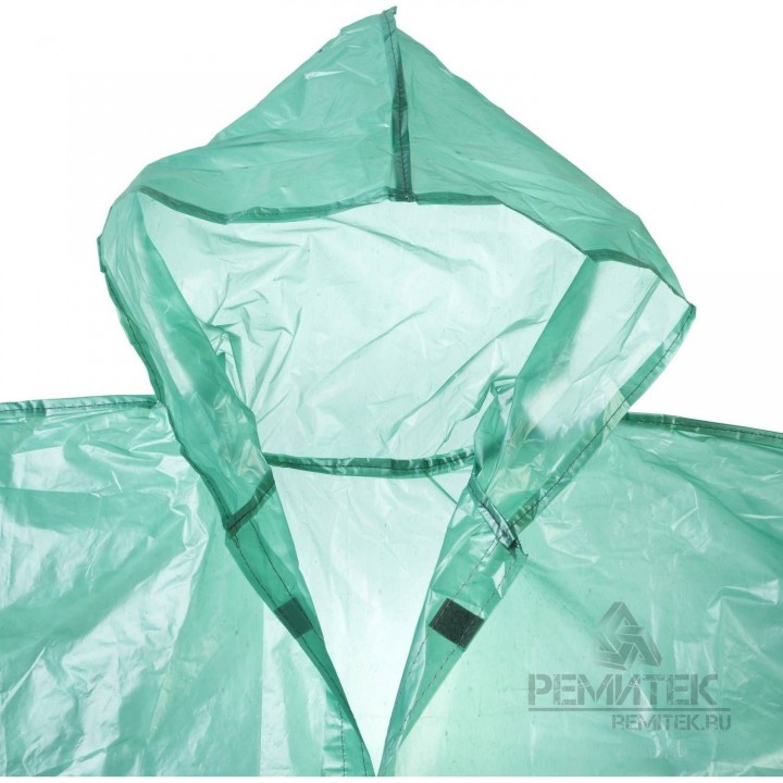 Плащ-дождевик полиэтиленовый ,зеленый цвет,универс размер S-XL STAYER  код 11610