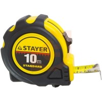 Рулетка 10м*25мм STAYER STANDART "TopTape" код 34025-10